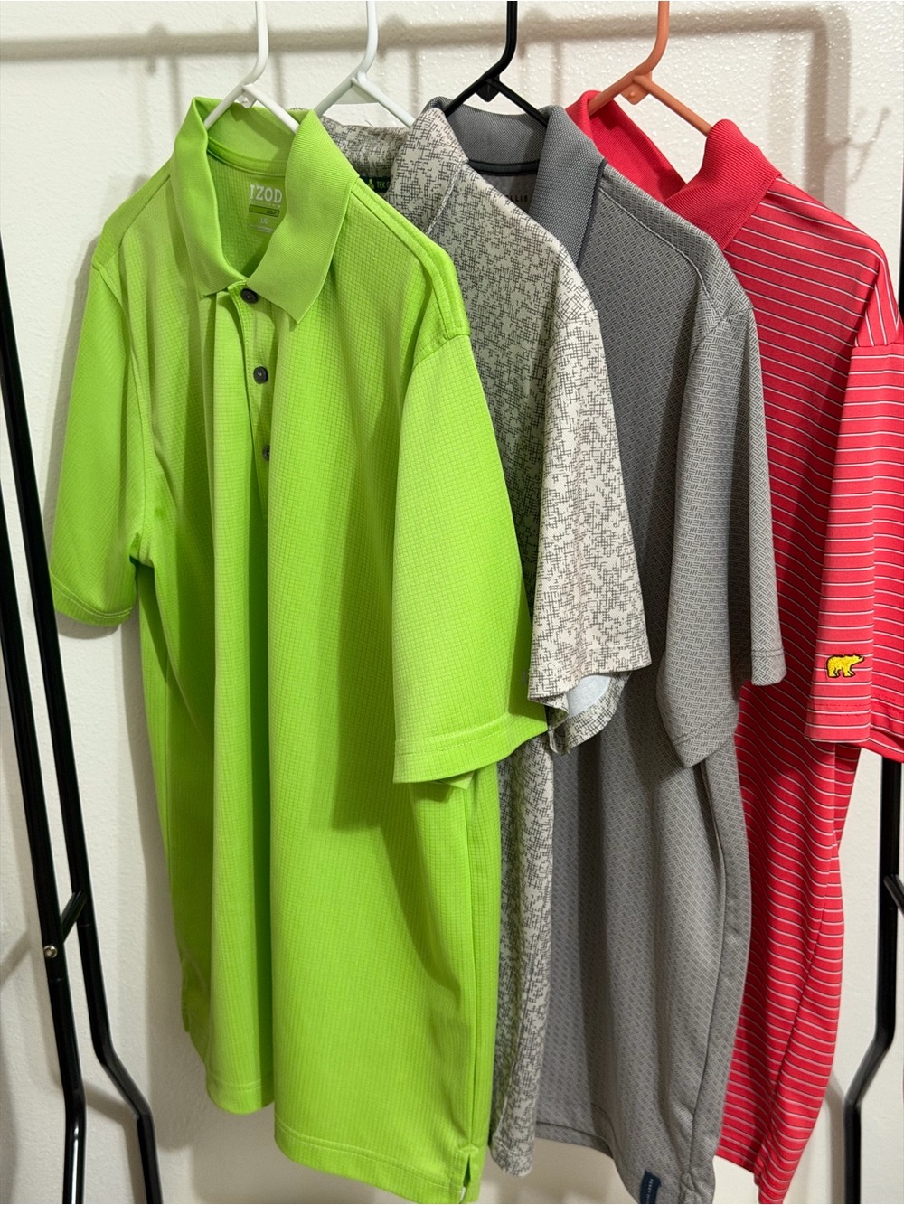 4 Pc Lot Men’s Large Golf Polos Izod, Perry Ellis, Tek Gear, Jack Nicklaus